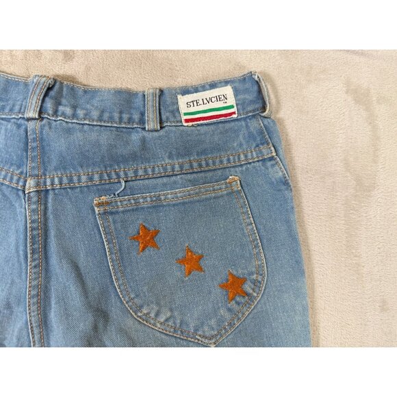 Vintage STE.LVCIEN Men’s Flared Bell Bottom Jeans 9 Long 33 x 37 - Picture 9 of 14